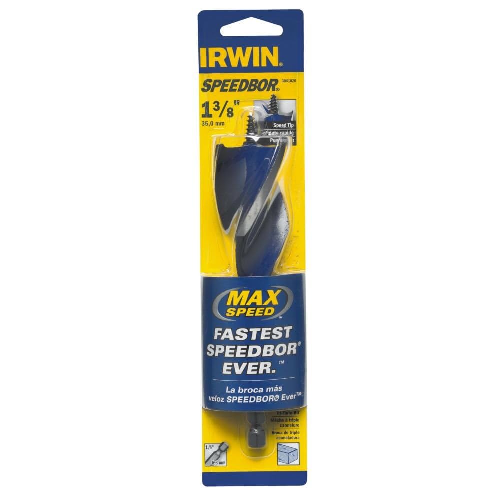 石笛 玉　２５０７０３－１ IRWIN SPEEDBOR Tri Flute Wood Drill Bit 1-3/8